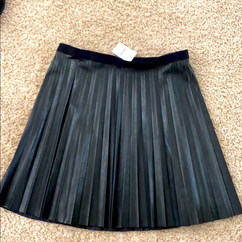 Black leather skirt